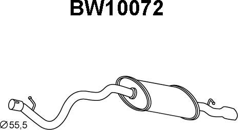 Veneporte BW10072 - Глушник вихлопних газів кінцевий autocars.com.ua