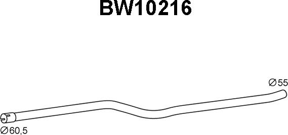 Veneporte BW10216 - Труба вихлопного газу autocars.com.ua