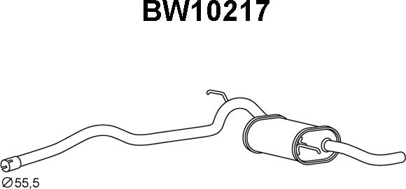 Veneporte BW10217 - Глушитель выхлопных газов, конечный avtokuzovplus.com.ua