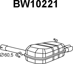 Veneporte BW10221 - Глушник вихлопних газів кінцевий autocars.com.ua