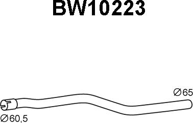 Veneporte BW10223 - Труба вихлопного газу autocars.com.ua