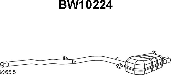 Veneporte BW10224 - Глушник вихлопних газів кінцевий autocars.com.ua