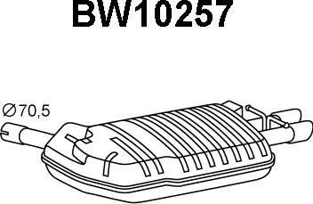 Veneporte BW10257 - Глушитель выхлопных газов, конечный avtokuzovplus.com.ua
