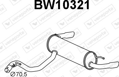 Veneporte BW10321 - Глушник вихлопних газів кінцевий autocars.com.ua