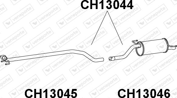 Veneporte CH13044 - Глушник вихлопних газів кінцевий autocars.com.ua