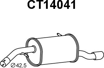 Veneporte CT14041 - Глушитель выхлопных газов, конечный avtokuzovplus.com.ua