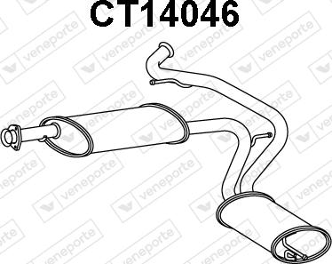 Veneporte CT14046 - Глушник вихлопних газів кінцевий autocars.com.ua