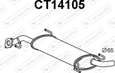 Veneporte CT14105 - Глушник вихлопних газів кінцевий autocars.com.ua