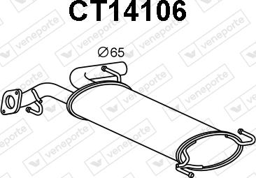 Veneporte CT14106 - Глушник вихлопних газів кінцевий autocars.com.ua