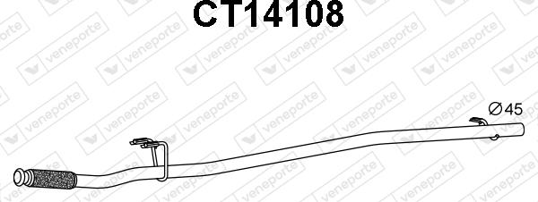 Veneporte CT14108 - Труба вихлопного газу autocars.com.ua