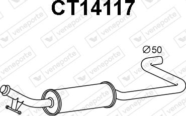 Veneporte CT14117 - Предглушітель вихлопних газів autocars.com.ua