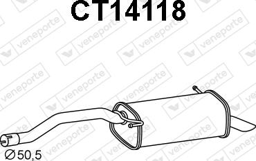 Veneporte CT14118 - Глушник вихлопних газів кінцевий autocars.com.ua