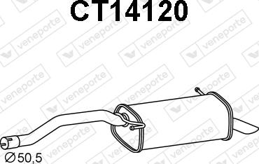Veneporte CT14120 - Глушник вихлопних газів кінцевий autocars.com.ua