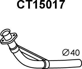 Veneporte CT15017 - Труба выхлопного газа avtokuzovplus.com.ua