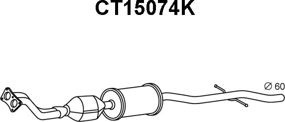 Veneporte CT15074K - Каталізатор autocars.com.ua