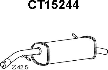 Veneporte CT15244 - Глушник вихлопних газів кінцевий autocars.com.ua