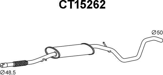 Veneporte CT15262 - Глушник вихлопних газів кінцевий autocars.com.ua