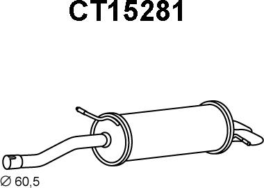 Veneporte CT15281 - Глушник вихлопних газів кінцевий autocars.com.ua