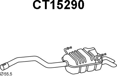 Veneporte CT15290 - Глушник вихлопних газів кінцевий autocars.com.ua