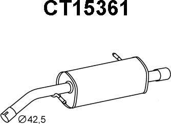 Veneporte CT15361 - Глушник вихлопних газів кінцевий autocars.com.ua