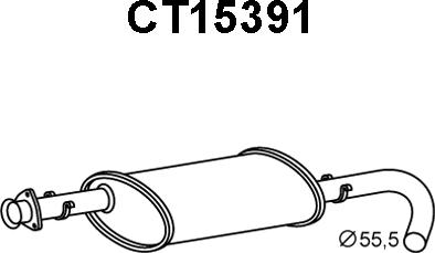 Veneporte CT15391 - Средний глушитель выхлопных газов autodnr.net