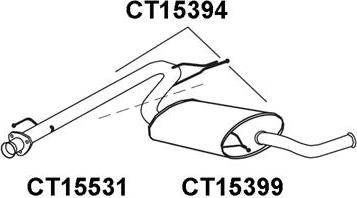 Veneporte CT15394 - Глушник вихлопних газів кінцевий autocars.com.ua