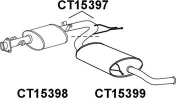 Veneporte CT15399 - Глушник вихлопних газів кінцевий autocars.com.ua