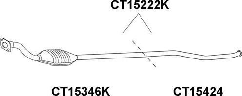 Veneporte CT15424 - Ремонтна трубка, каталізатор autocars.com.ua