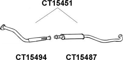 Veneporte CT15451 - Предглушітель вихлопних газів autocars.com.ua