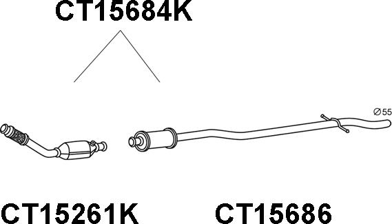 Veneporte CT15684K - Каталізатор autocars.com.ua