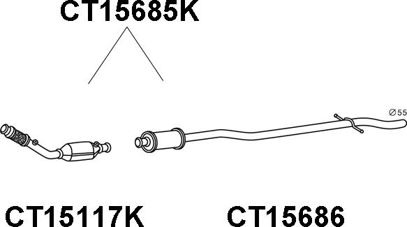 Veneporte CT15685K - Каталізатор autocars.com.ua