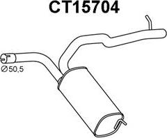 Veneporte CT15704 - Глушитель выхлопных газов, конечный avtokuzovplus.com.ua