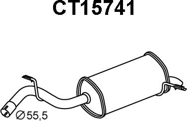 Veneporte CT15741 - Глушник вихлопних газів кінцевий autocars.com.ua