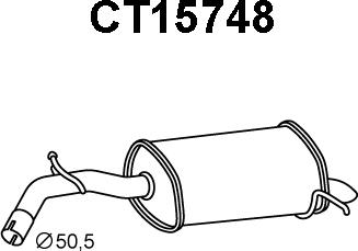 Veneporte CT15748 - Глушитель выхлопных газов, конечный avtokuzovplus.com.ua