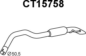 Veneporte CT15758 - Глушник вихлопних газів кінцевий autocars.com.ua