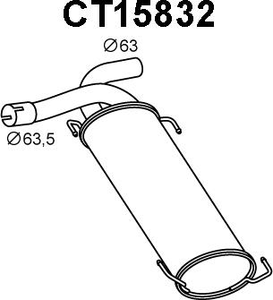 Veneporte CT15832 - Глушник вихлопних газів кінцевий autocars.com.ua