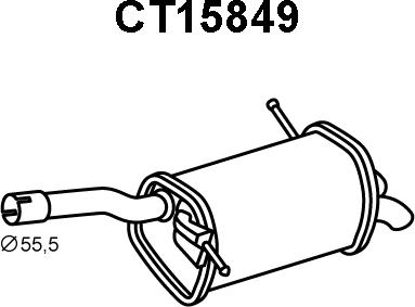 Veneporte CT15849 - Глушник вихлопних газів кінцевий autocars.com.ua