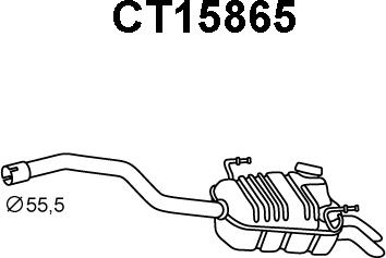 Veneporte CT15865 - Глушитель выхлопных газов, конечный avtokuzovplus.com.ua