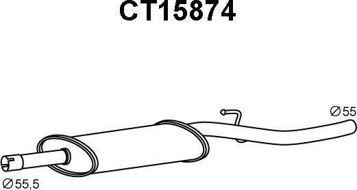 Veneporte CT15874 - Предглушітель вихлопних газів autocars.com.ua