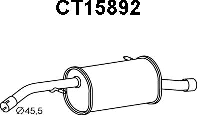 Veneporte CT15892 - Глушник вихлопних газів кінцевий autocars.com.ua