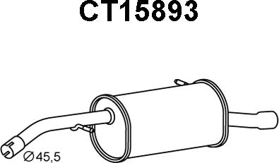 Veneporte CT15893 - Глушник вихлопних газів кінцевий autocars.com.ua