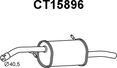 Veneporte CT15896 - Глушник вихлопних газів кінцевий autocars.com.ua