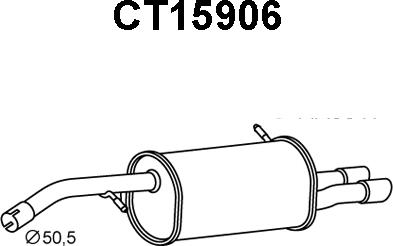 Veneporte CT15906 - Глушник вихлопних газів кінцевий autocars.com.ua