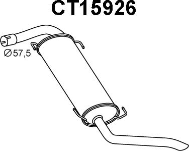 Veneporte CT15926 - Глушник вихлопних газів кінцевий autocars.com.ua