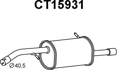 Veneporte CT15931 - Глушник вихлопних газів кінцевий autocars.com.ua