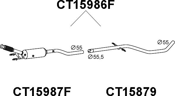 Veneporte CT15986F - Сажевый / частичный фильтр, система выхлопа ОГ autodnr.net