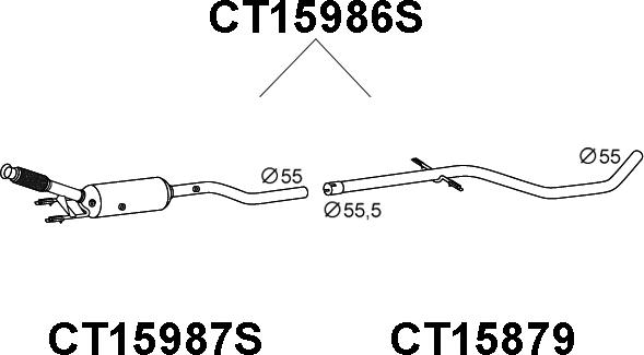 Veneporte CT15986S - Сажевый / частичный фильтр, система выхлопа ОГ autodnr.net