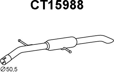 Veneporte CT15988 - Глушитель выхлопных газов, конечный avtokuzovplus.com.ua