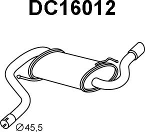 Veneporte DC16012 - Глушник вихлопних газів кінцевий autocars.com.ua