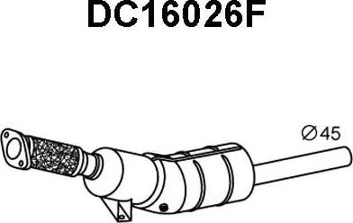Veneporte DC16026F - сажі / частковий фільтр, система вихлопу ОГ autocars.com.ua